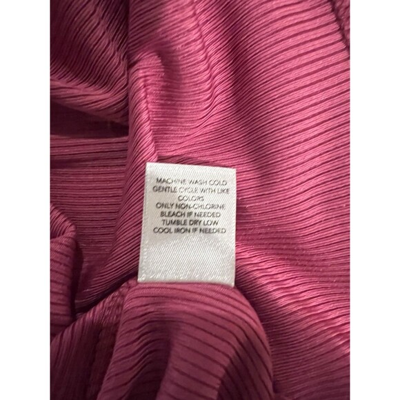 NWT Kate & Mallory Scoop Neck Ribbed Shimmer Trim Tank Top XL Pink Stretch Layer - Picture 6 of 9